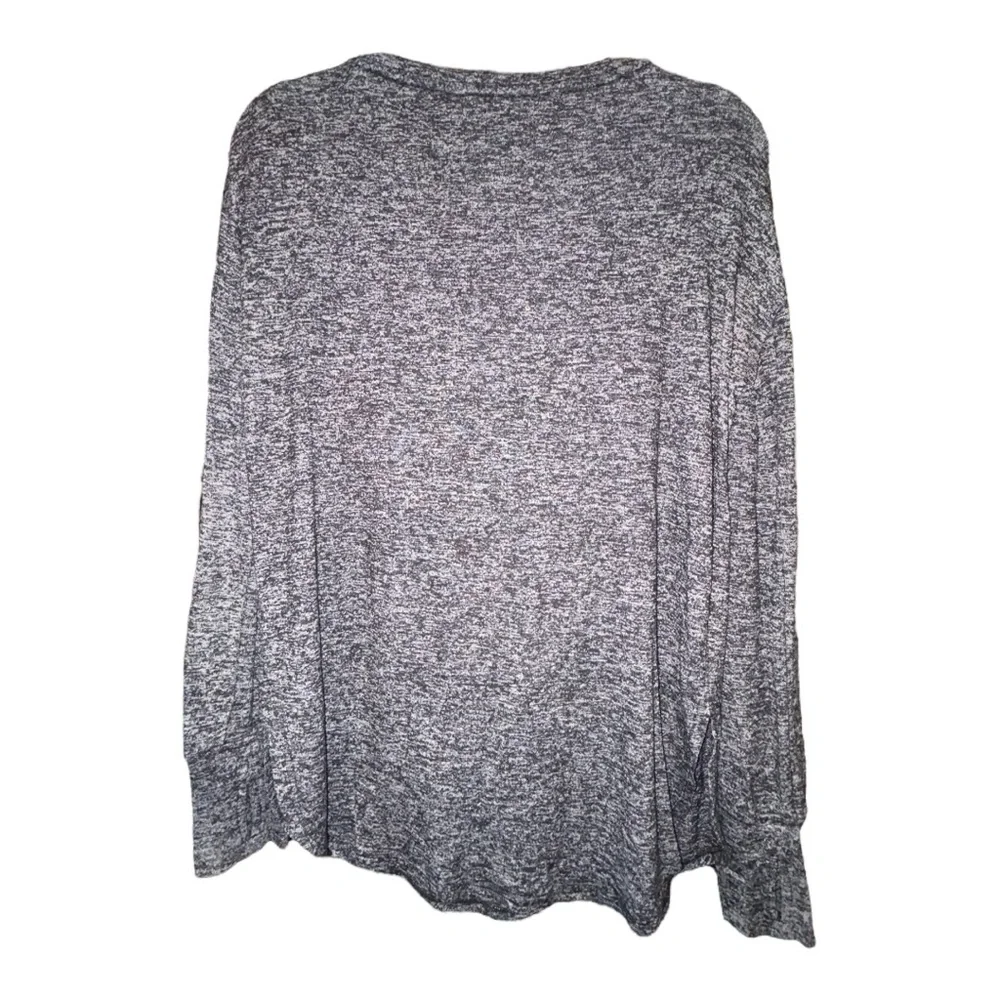 Athleta Long Sleeve Gray Marled Top Lightweight Lounge Tee Size S AR5 - Picture 3 of 6